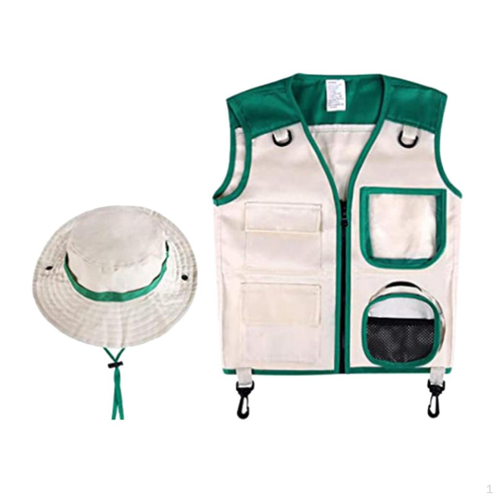 Детский костюм исследователя, жилет и шляпа для ролевых игр на Хэллоуин, реквизит для косплея