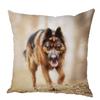 Персиковый кожаный чехол для подушки Подушка с изображением овчарки Домашнее животное Животное Подходит для детской комнаты