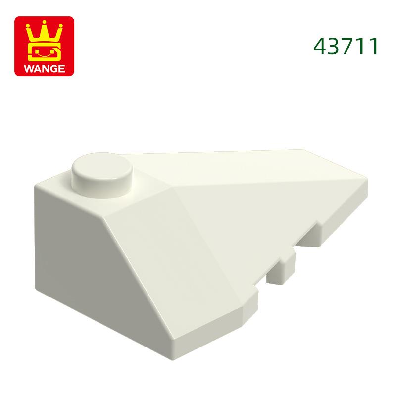 Нетоксичные 74 шт./лот 43711 Правый скошенный клин 4x3 Тройные строительные блоки Аксессуары для Moc Совместимы с Bricks Детские игрушки Подарок Bo