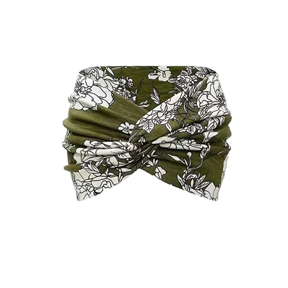 Богемная женская нескользящая повязка для йоги – Широкая, эластичная, влагоотводящая для бега и тренировок