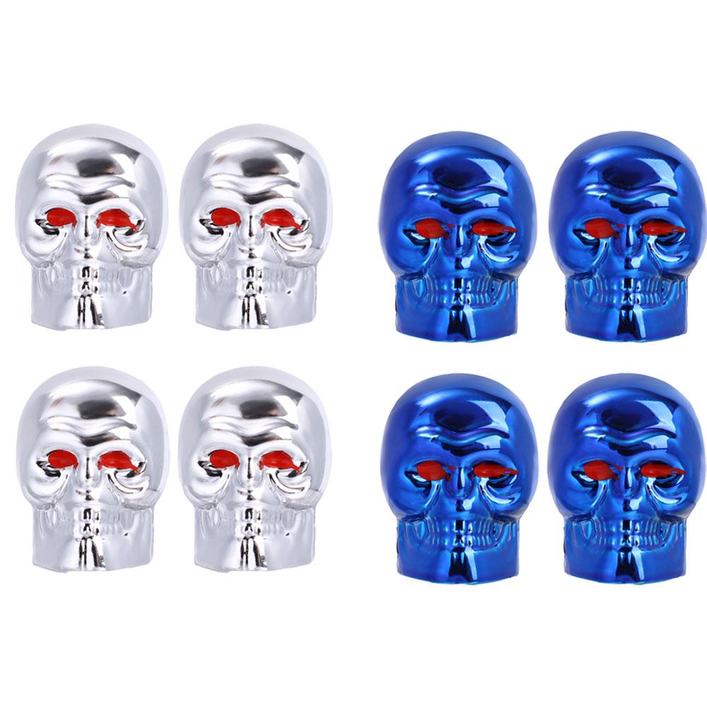 Крышка клапана автомобиля в виде черепа, колеса мотоцикла, шины, антикоррозийный медный сердечник, декоративная крышка штока клапана Шредера