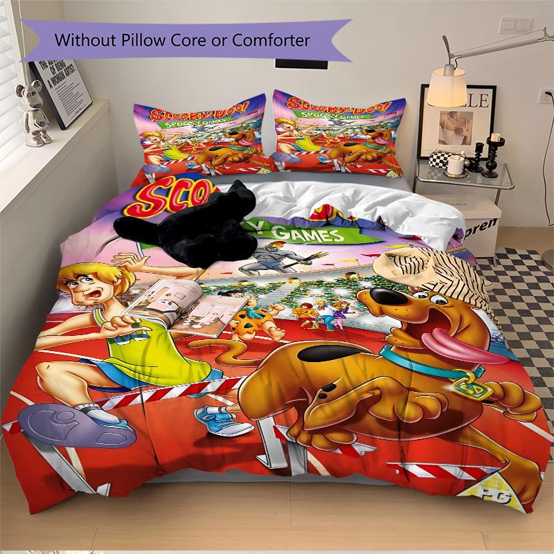 Scoobydoo'S Spooky Games Print 3Pcs Bedding Setduvet Cover With 2 Bedropillowcase Home Birthday Gift