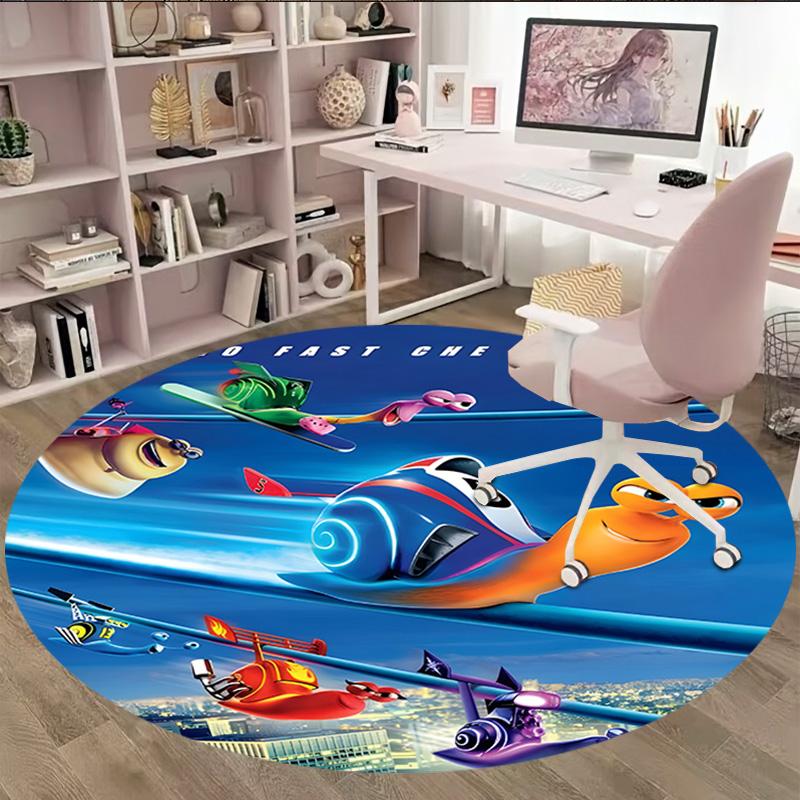1pc TURBO2 Carpet, Round Rug, Comfortable, Suitable for Entryways, Living Rooms, Office, And Bedrooms, Christmas Decoration