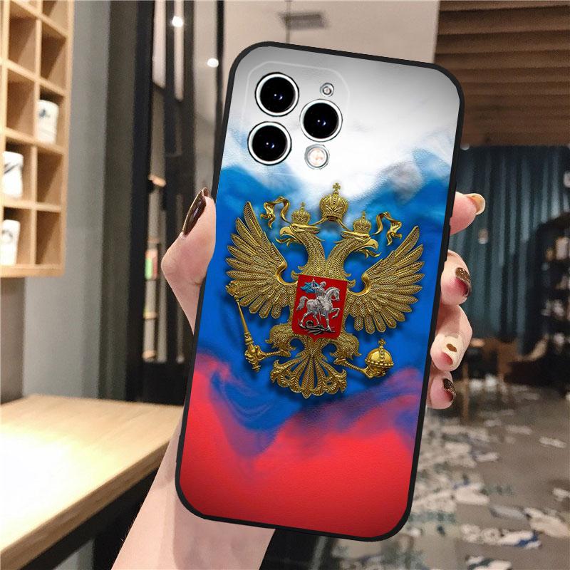 Чехол для телефона с флагом России для iphone 15 14 Pro Max 13 12 11 Pro Max XSMax XR 12 13 mini 14 Plus