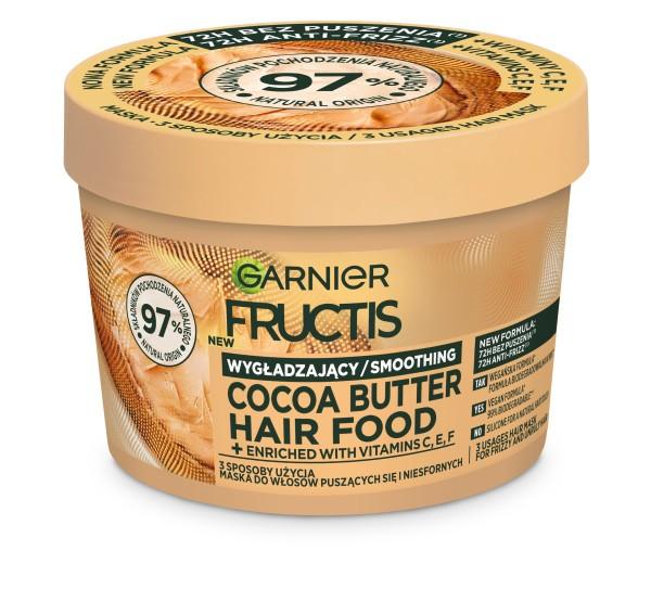 Fructis Hair Food Maska Wygładzająca Do Włosów Puszących Się I Niesfornych - Cocoa Butter 400Ml