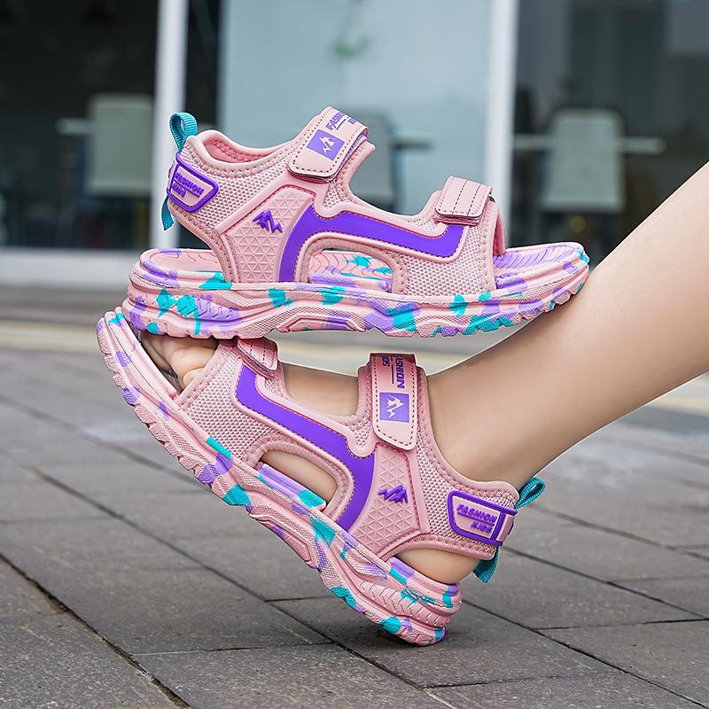 Летние модные сандалии для мальчиков Пляжная обувь Тапочки Спортивная обувь для подиума Обувь для активного отдыха на реке