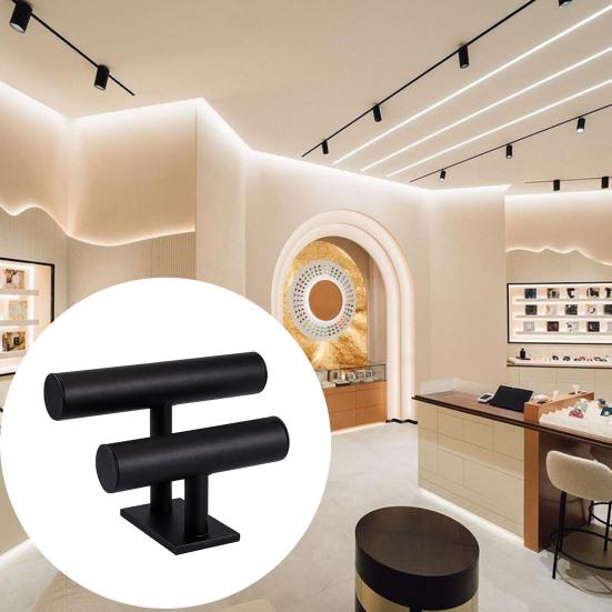 Двухъярусная подставка для браслета, браслета, часов, ювелирных изделий, настольная горизонтальная подставка для часов для туалетного столика в спальне