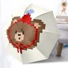 1 шт. Автоматический складной зонт Pixel Bear, Компактный дорожный зонт для, Подарок на день рождения/Рождество 5007