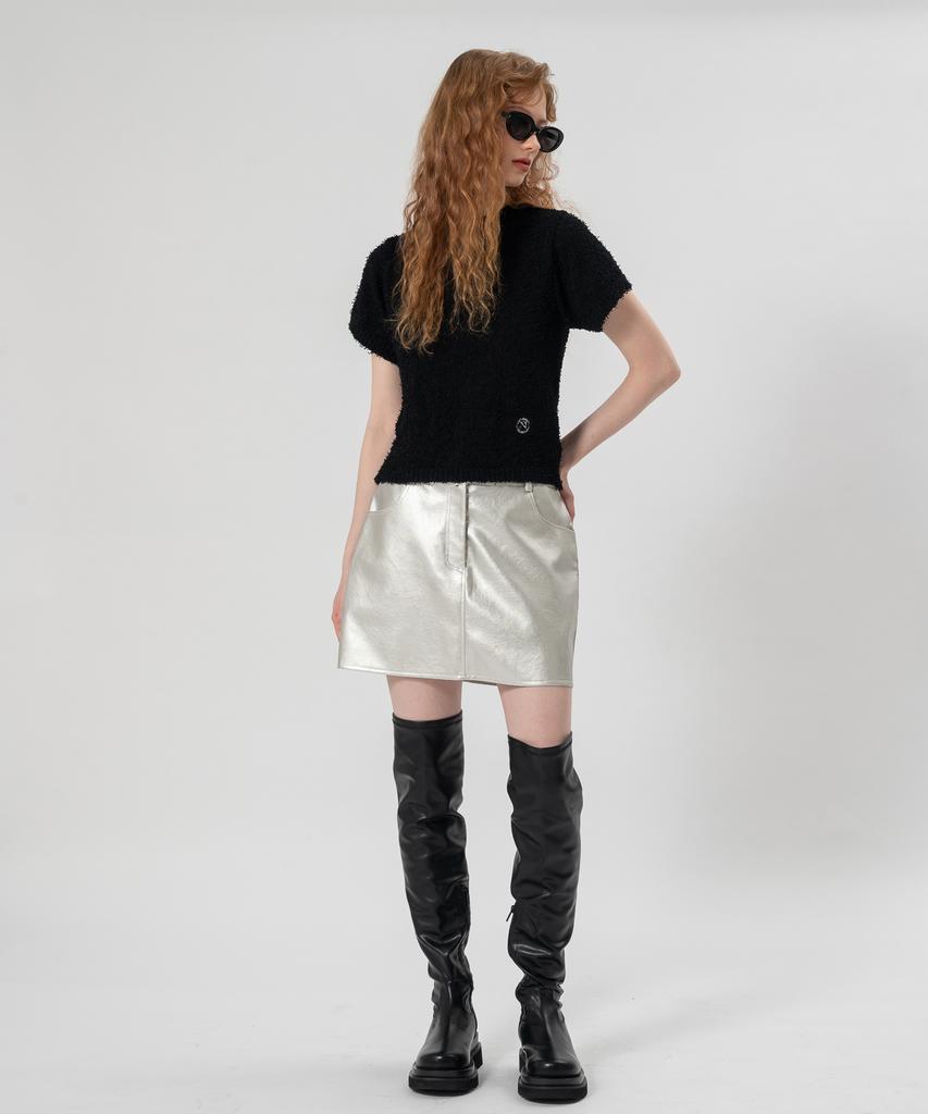 UNUSUALNORMAL Symbol Knit Top_Black