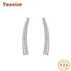 Tancise 925 Sterling Silver Zircon Earrings Drop Earrings For Women Wedding Party Gifts