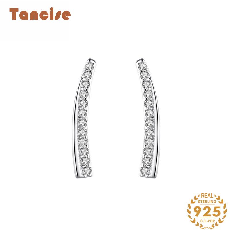 Tancise 925 Sterling Silver Zircon Earrings Drop Earrings For Women Wedding Party Gifts