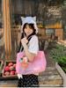 Korean Style Women's Large Capacity Waterproof TPU Shoulder Tote Bag