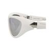 Bottega Veneta Shield Frame Injection Sunglasses White White Silver