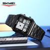 SKMEI 2451 Sport Watches for Men Luxury Stainless Steel Waterproof Calendar Digital Men Wristwatch Electronic Alarm Clock Reloj