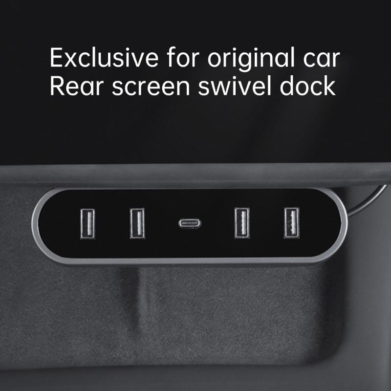 Автомобильные быстрые зарядные устройства USB-шунтирующий порт-концентратор подходит для док-станции модели 3/Y, разветвитель с питанием, адаптер для быстрой передачи данных