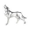 Geometric Wolf Ornament Synthetic Resin Wolf Sculpture Abstract Animal Art Statue for Home Office Desktop Decoration