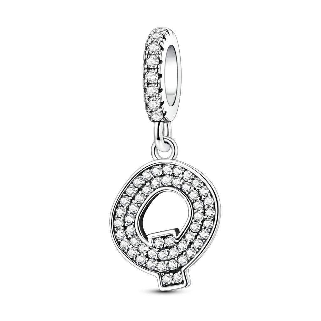 Медный Подвесной Шарм 26 Букв A-Z Подвеска-Заклинание Циркон Подходит для Браслета Сделай Сам Женские Украшения