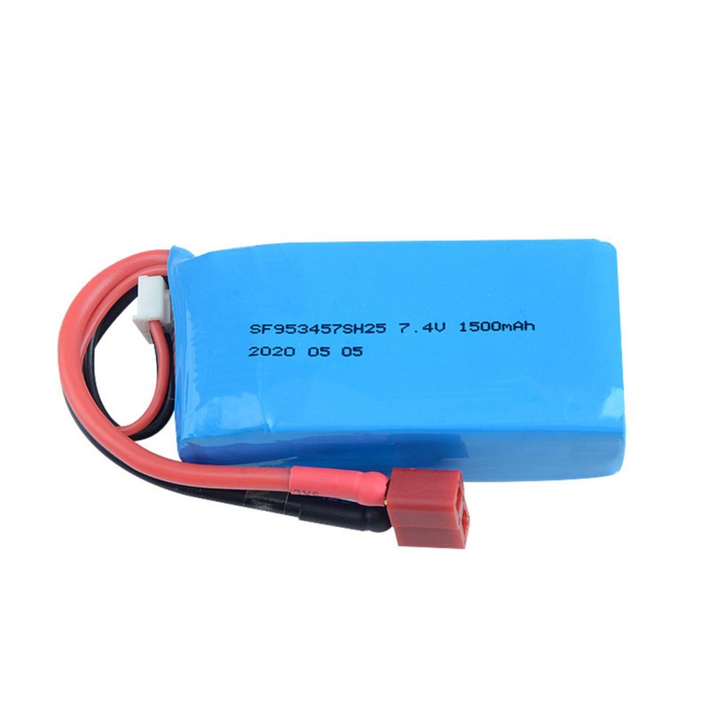 High Capacity 7.4V 1500mAh 25C 2S Li Po Battery With T Connectors Remote Li Po Battery For A959 A969 A979 K929-B Vehicle