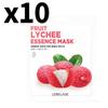 Маска-набор с эссенцией фруктов личи (10 листов) – Увлажняющие и питательные маски для лица