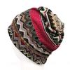 Winter Warm Hat Super Soft Wear Resistant Windproof Neck Cover Protector Ethnic Print Dual-use Women Hat Scarf