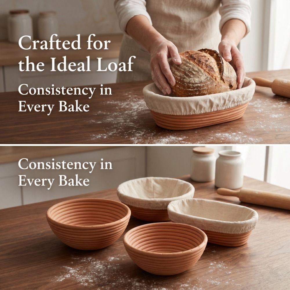 Round & Oval Bread Proofing Basket Decorative Sourdough Proofing Baske Professional Bakers