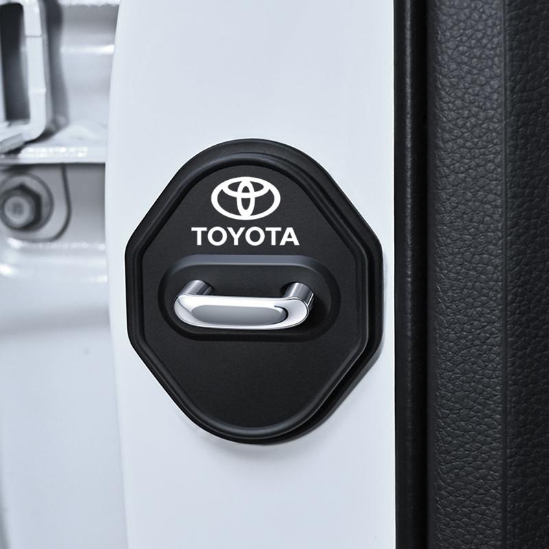 WTRK1 4Pcs Silicone Car Door Lock Cover Protector Anti-rust Dustproof Clips Interior Accessories for Toyota Corolla Camry RAV4 Avalon