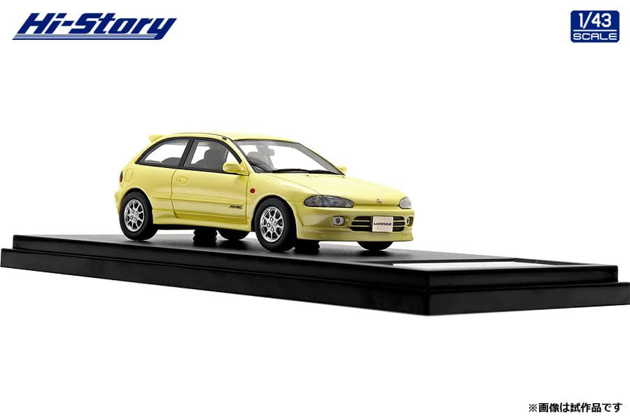 INTERALLIED Hi Story Mitsubishi MIRAGE Champagne Yellow Готовый продукт 1/43 CYBORG-R (1992)