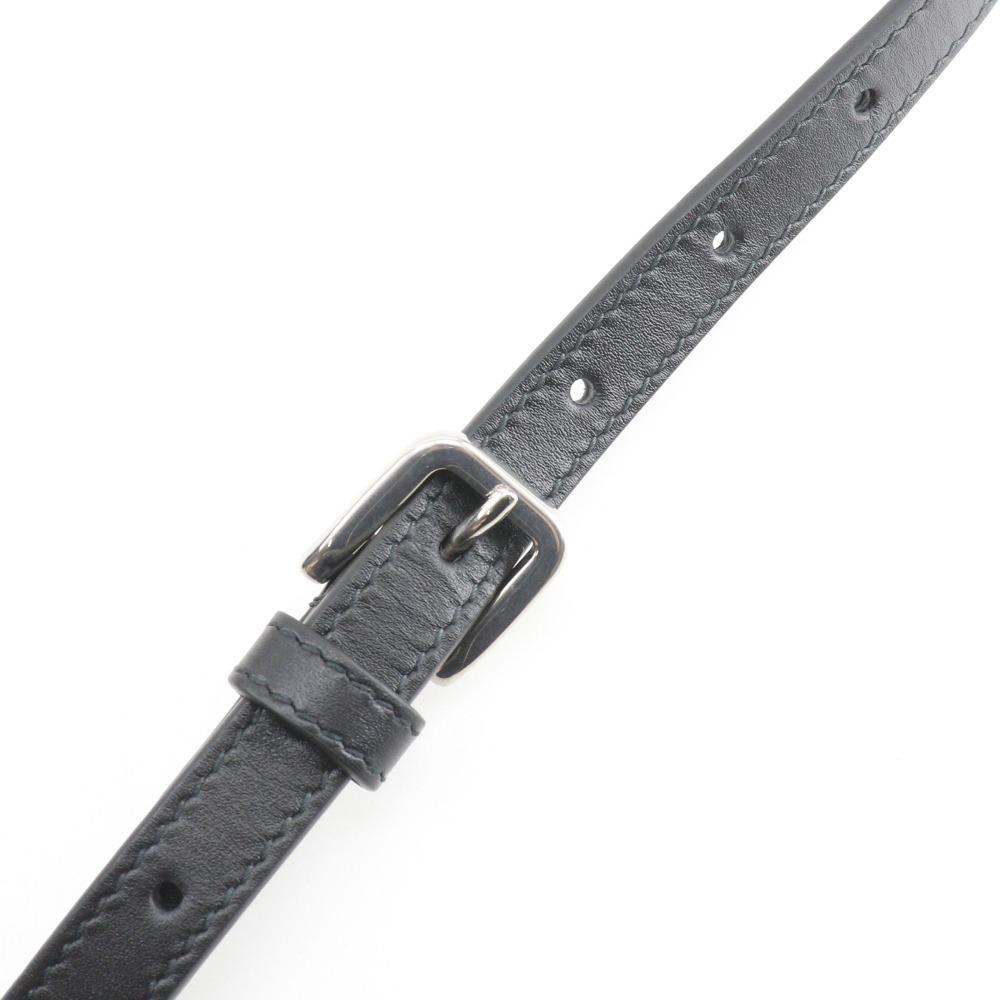 Gucci Маленькая сумка на плечо Petit GG 739722 Double G 2WAY черная кожаная Женская Б/у