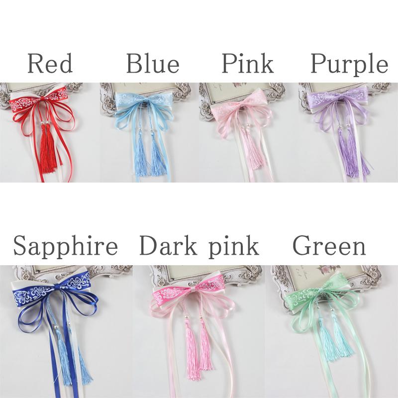 1 шт., длинные ленты в древнем стиле, головной убор, заколка для волос, бант, китайский бант, заколки для волос, свадебные, свадебные