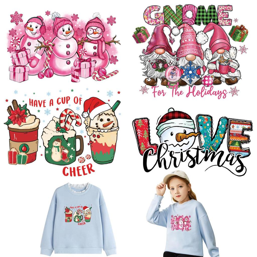 Рождественское настроение, термопереносные наклейки, снеговик, аксессуары для рукоделия, художественные ремесла, гладильный утюг для переноса одежды, аппликации, нашивки