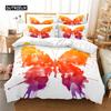 Комплект постельного белья с разноцветными бабочками, комплект пододеяльников, постельное белье с 3D-печатью, комплект постельного белья размера «queen size», модный дизайн