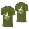 Last Unicorn  Flower Garden Lazy Style Reversible Tshirt Daily Lazy Sun Protection Cotton Tee