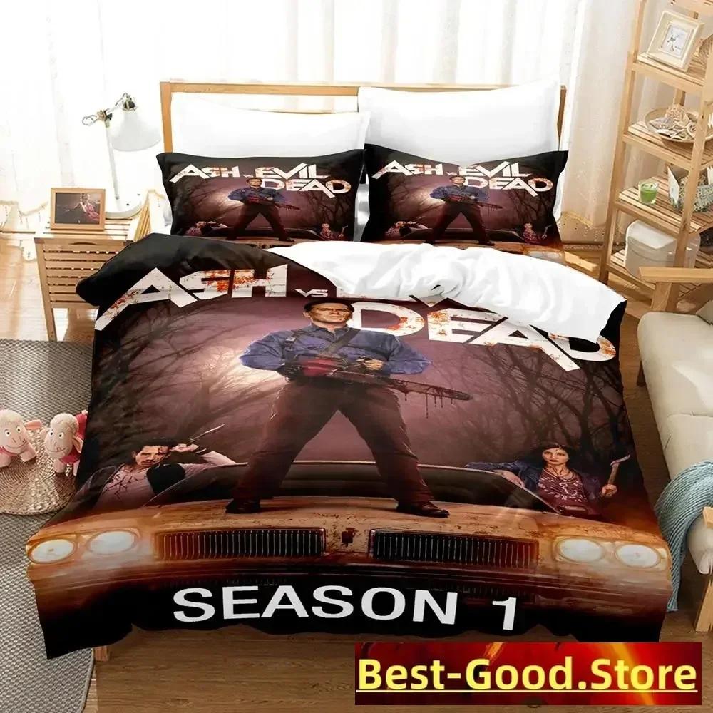 Набор постельного белья Ash VS Evil Dead Односпальный Твин Печатный Комплект для кровати с наволочкой Пододеяльник Мягкий Односпальный Двуспальный Queen King Размер