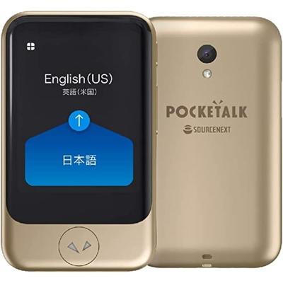 POCKETALK S AI-переводчик с 2-летним глобальным общением, поддерживает более 70 языков, Золотой (PTSG)