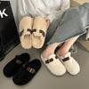 Fashion Temperament Baotou Fluffy Slippers Women's 2025 Autumn and Winter New Outer Wear Warm Thick Bottom Velvet Birkencotton Drag Tide