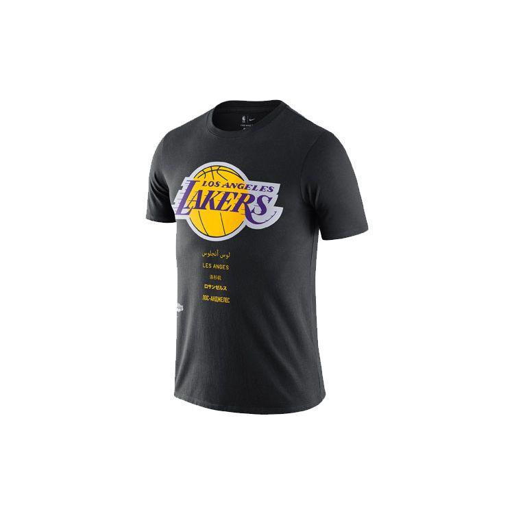 Nike Мужская футболка с логотипом Los Angeles Lakers Courtside, черные CK7962-010