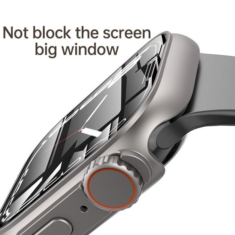 Стекло + чехол для iWatch 44 мм, 45 мм, 41 мм, 40 мм, сменная защитная пленка для экрана, ультра-бампер iWatch Series 8, 7 SE, 6, 5, 3