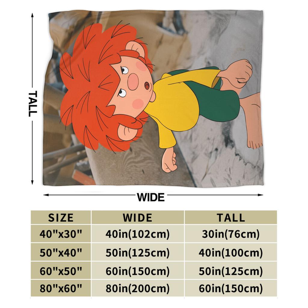 P-Pumuckl Super Warm Blanket Kids Plush Throw Blanket Graphic Couch Chair Flannel Bedspread Sofa Bed Cover