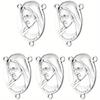 5Pcs Blessed Virgin Mary Centerpiece Our Lady of Medjugorje Medal Rosary Center for Rosary DIY Jewelry Accessories