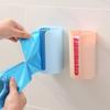 1pc Modern Wall Mounted Plastic Bag Dispenser, Kitchen Trash Bag Storage Basket, Convenient Pull Out Organizer for Trash Bags and Miscellaneous