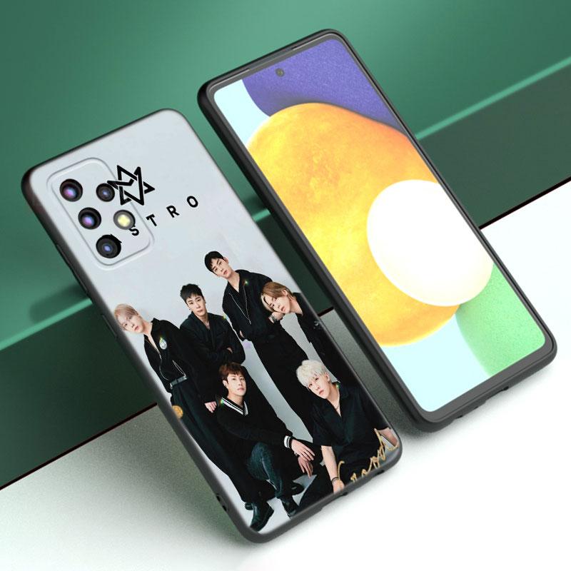 Черный чехол для телефона Astro Kpop для Samsung A13 A22 A24 A32 A23 A25 A34 A35 A52S A53 A54 A55 A73 5G A12 A14 A15 A31 A33 A50 A51 A72