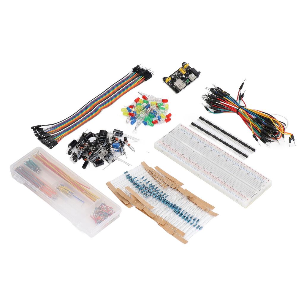 Electronics Component Kit Starter Fun Assortment with 830 Tie Points Breadboard for R3