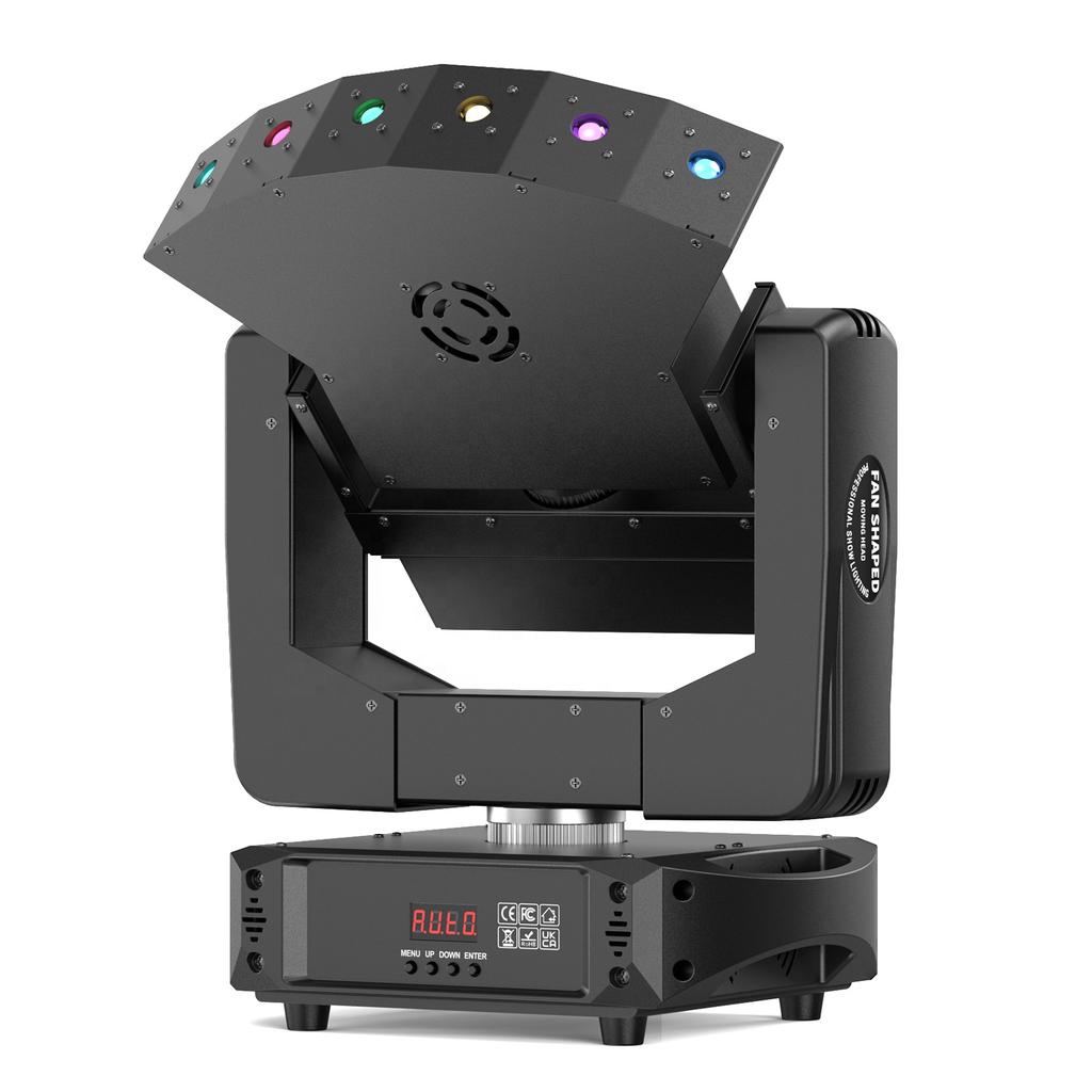 New Arrival 6 Eyes Rgb Laser Moving Head Light Infinite Rotation Fan Shaped Dmx512 for Bar Club Wedding Party Stage Effect Light