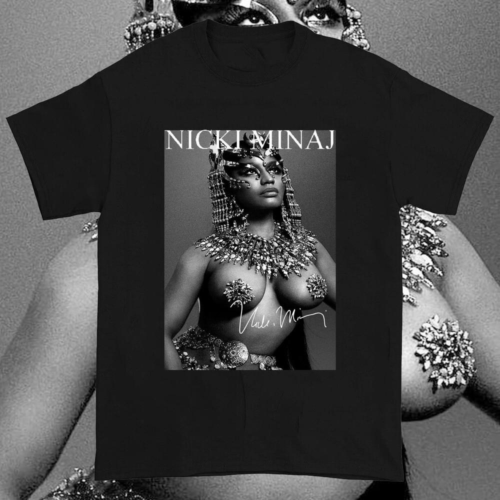 Мужские черные футболки Nicki Minaj Signature из хлопка, все размеры от S до 5XL, унисекс
