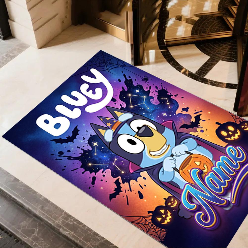 Halloween Friends Trick-or-treat Personalized Text Carpet Design for Entryway Bedrooms Game Room Study room Anti-slip Rug Decorate Offices