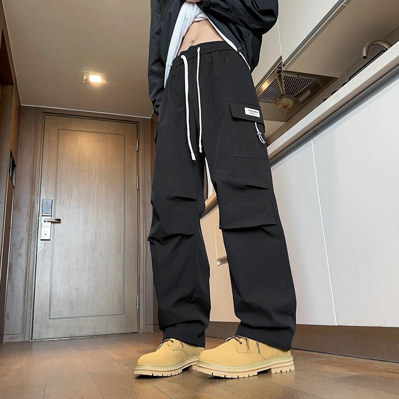 Новый прямой комбинезон мужской свободный многокарманный модные повседневные брюки модные брюки