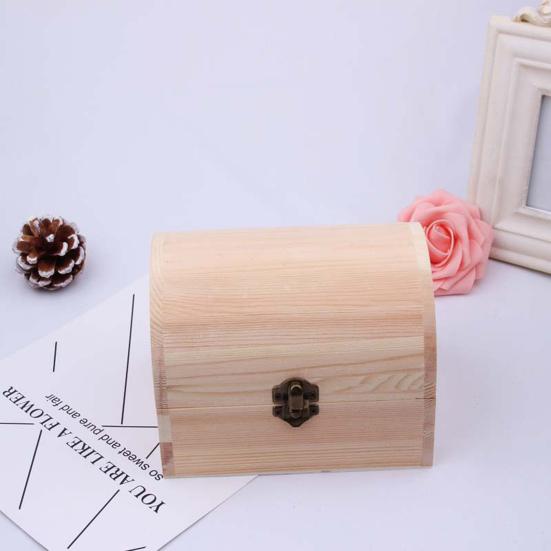 Шкатулка для драгоценностей незавершенная деревянная нежная легкая брелок ручной работы ручной работы для стола