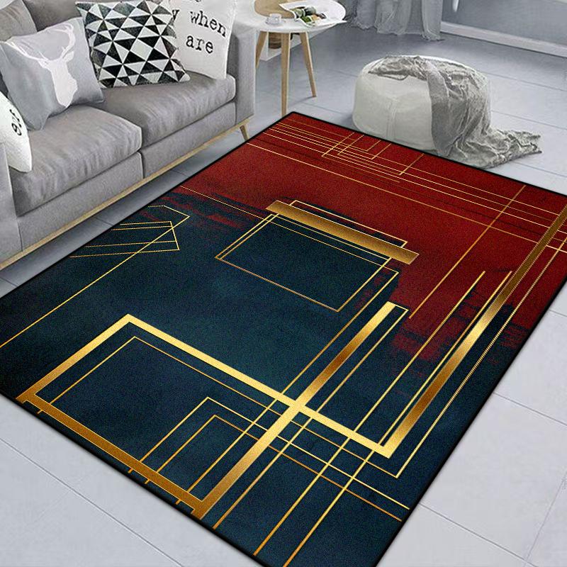 Modern Geometric Carpet Living Room Home Luxury Nordic Decor Home Bedside Machine washable Mat antiskid Bedroom Rug Gaming Room