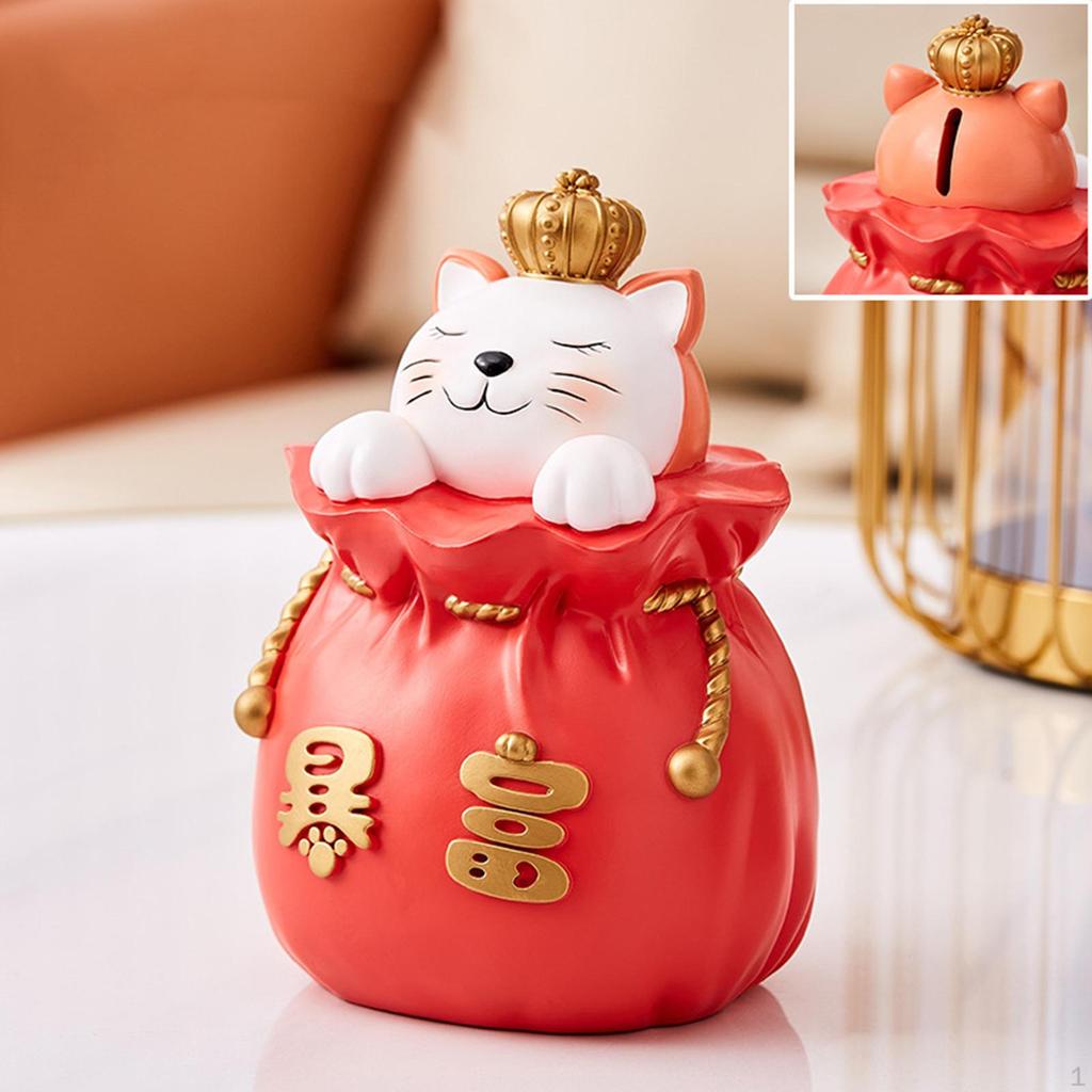 Кошка копилка статуэтка фигурка контейнер для домашнего настольного декора