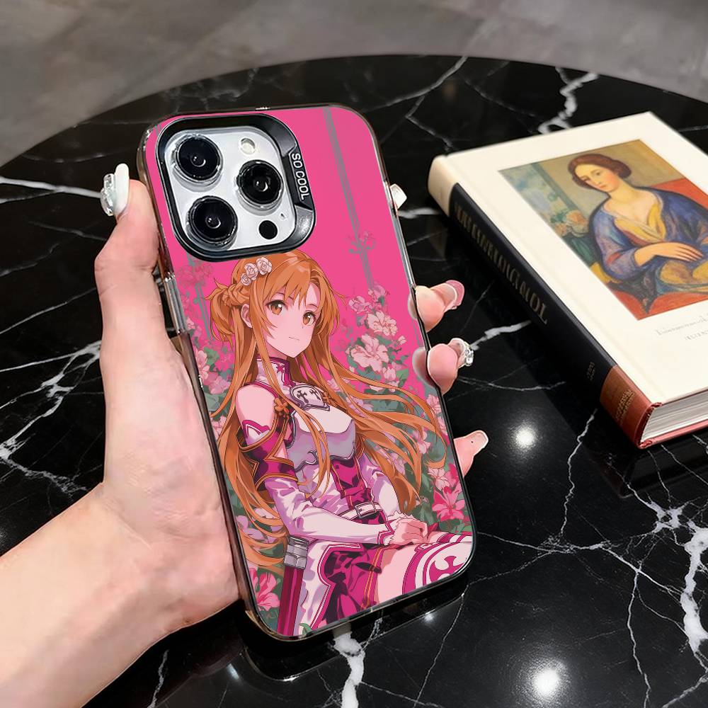 Чехол для телефона Sword Art Online A-Asuna Y-Yuuki-es для iPhone 17,16,15,14,13,12,11 Plus,Pro, Цветной Серебристый Чехол для телефона Funda Cover